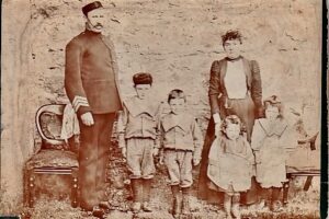 Pictured here are William and Brigid (née Ryan) Hanrahan and four of their 13 children.