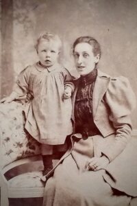 Jane Hussey (née Butler) with Michael Photo of Jane Hussey with her eldest child Michael
